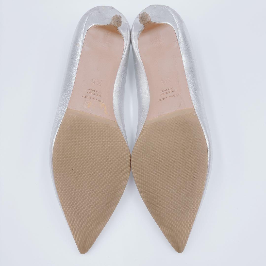 PELLICO ANELLI ポインテッドトゥ シルバー パンプス アネッリ - メルカリ