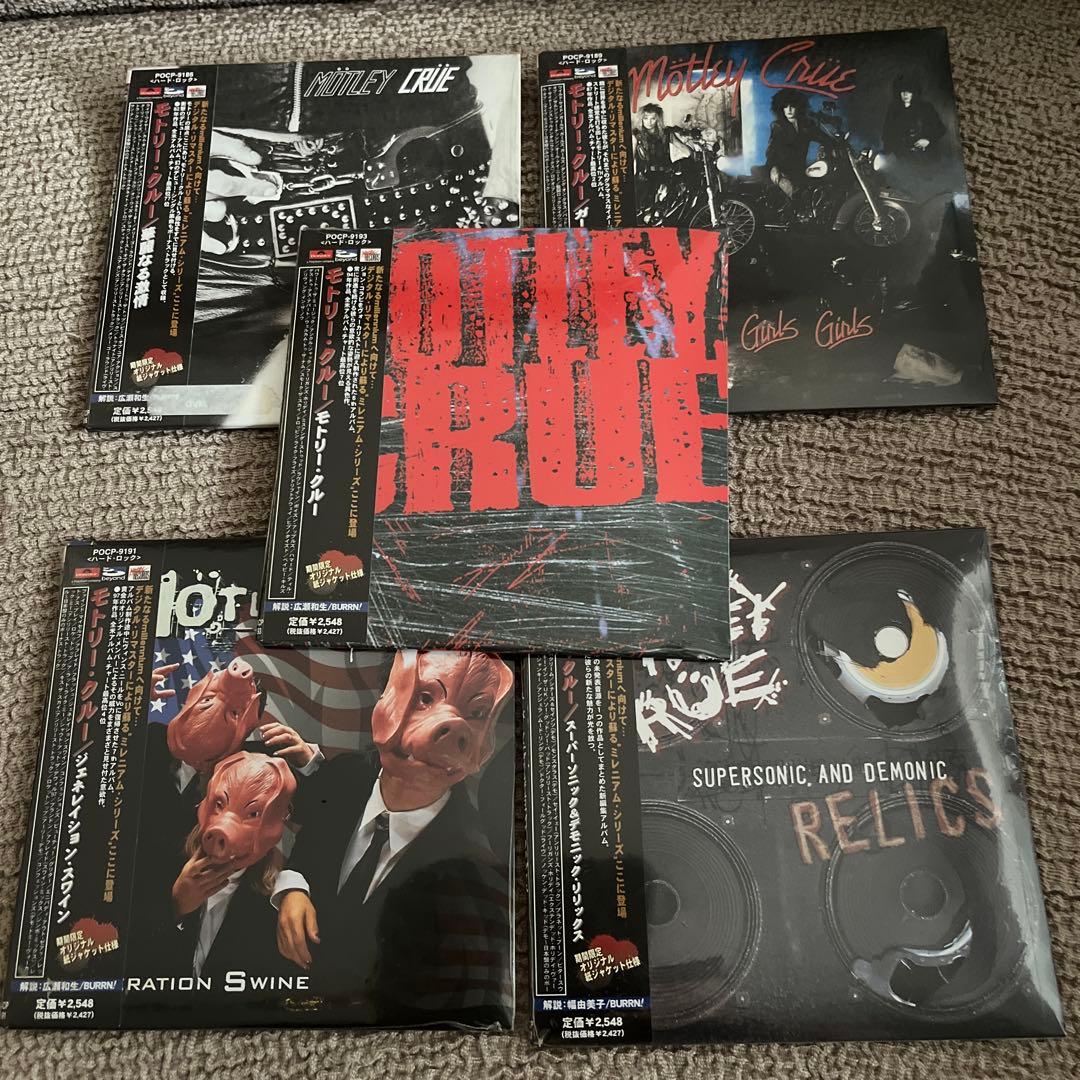 CD紙ジャケット仕様☆モトリー•クルー「華麗なる激情」他 、5枚セット