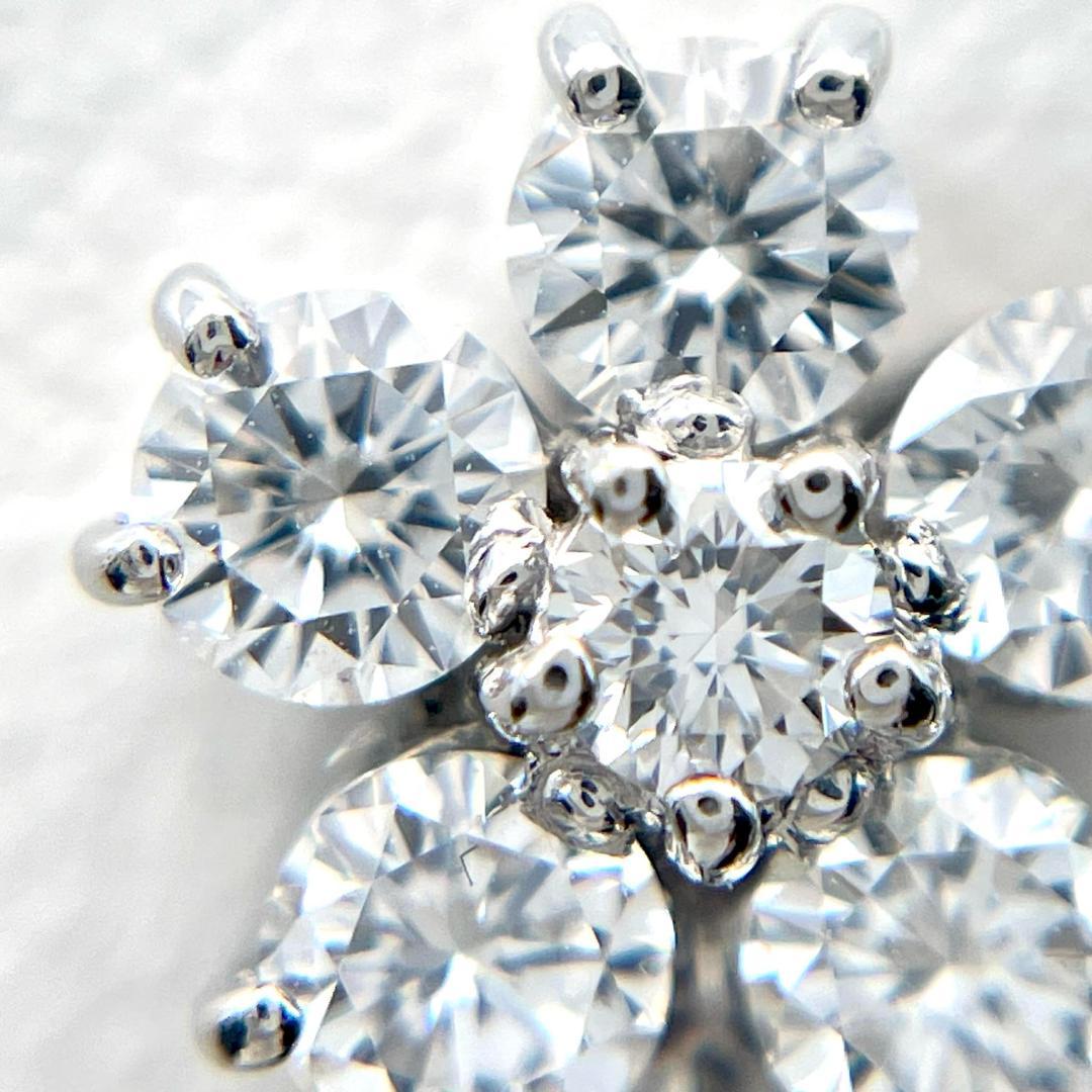美品 ロイヤルアッシャー ダイヤ 0.40ct ブローチ K18 Pt900 金