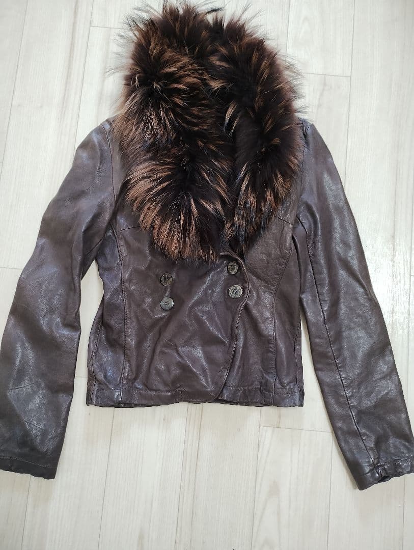 【希少】GIORGIO BRATO ラムレザージャケット ファー 40 希少✨GIORGIO BRATO [ジョルジオ・ブラット] ラムレザージャケット