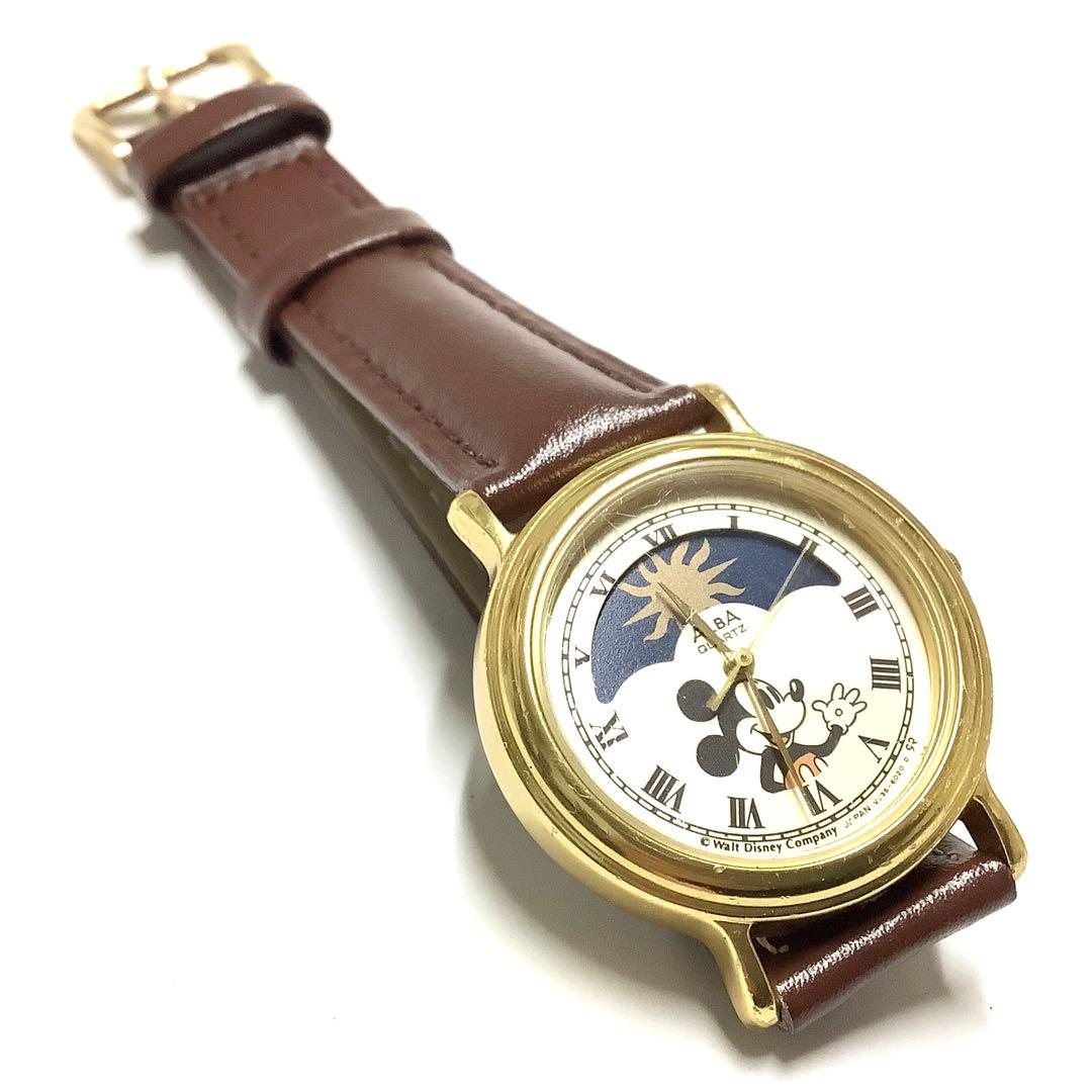 激レア！ベルト＆電池交換済】ディズニー ミッキーマウス ムーン