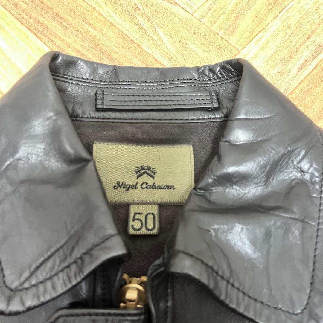 超希少 ナイジェルケーボン レザージャケット シングルライダース 50