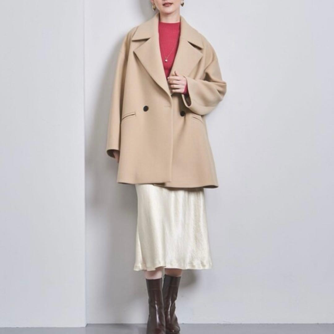 ユナイテッドアローズ Aライン テーラードコート MANTECO生地使用