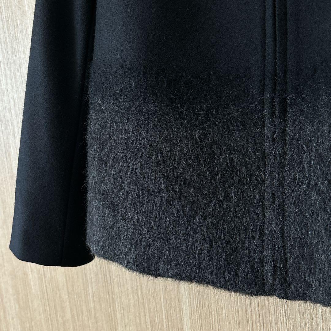 1019】アナイ アルパカシャギー切替ジャケット 黒 36 A - メルカリ