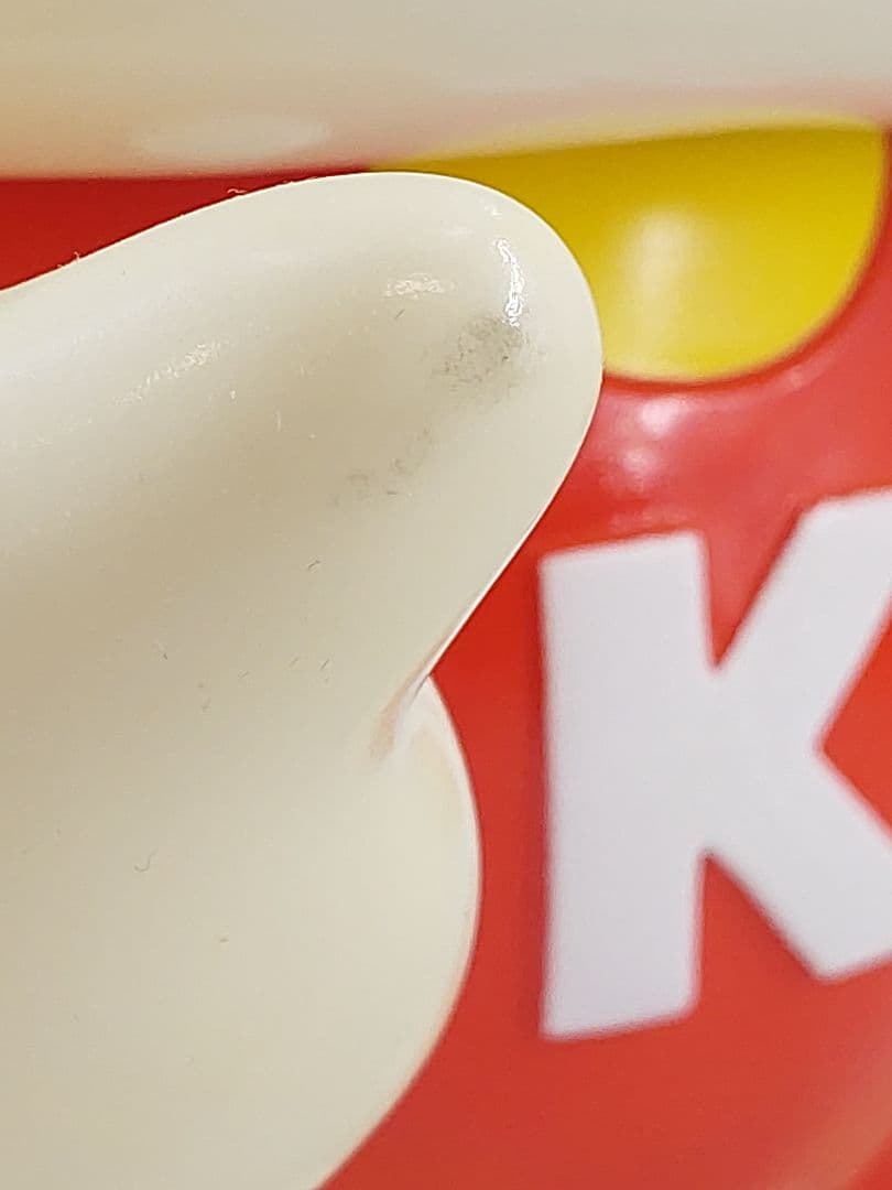 昭和レトロ ハローキティ 貯金箱 赤×黄色 ソフビ 特大サイズ 1976