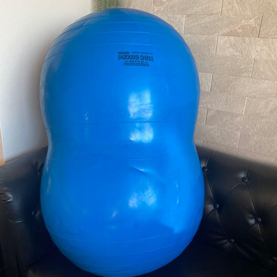 ギムニク(GYMNIC) フィジオロール イタリア製 青 70㎝ ピーナッツ型