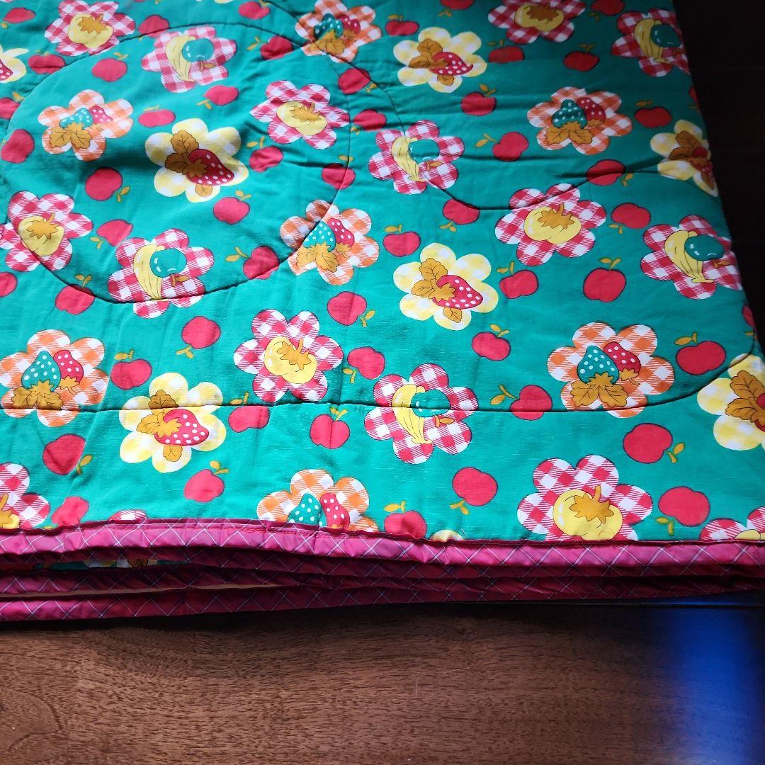 ⭐レア⭐昭和レトロポップ☘️お花&フルーツ柄☘️ ラグマット 敷