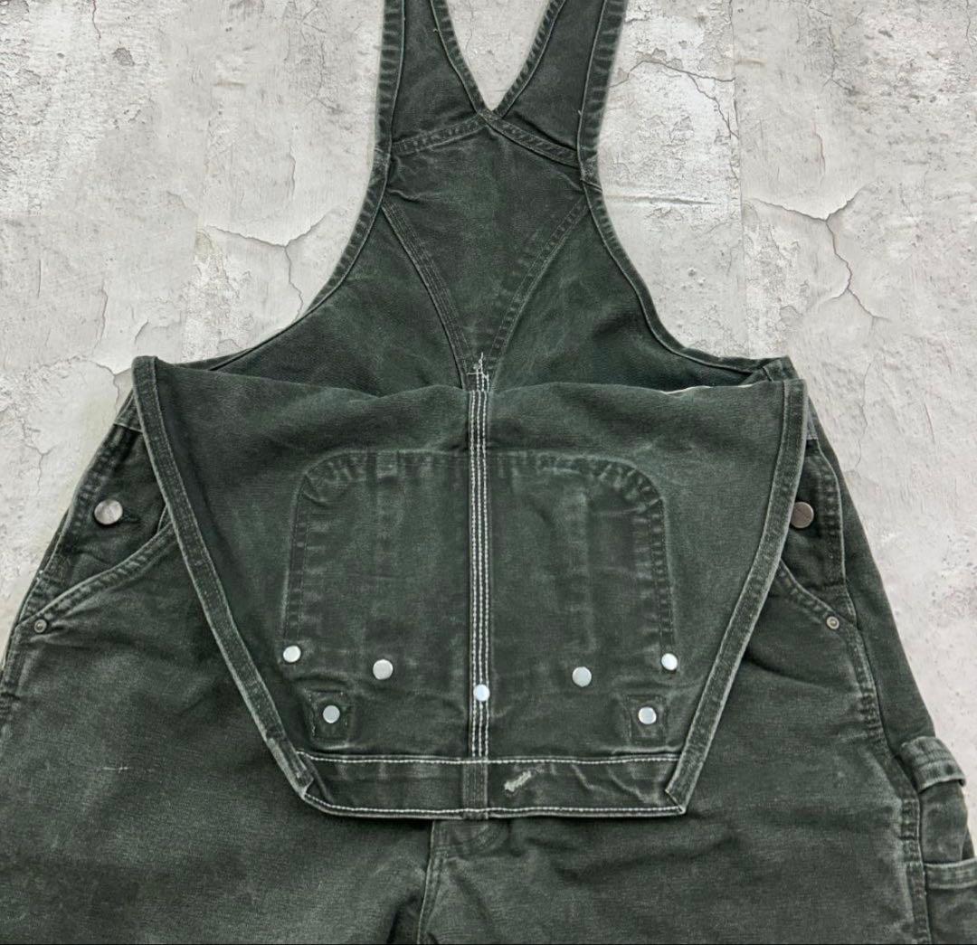 カーハート ダック ダブルニー オーバーオール モスグリーン - メルカリ