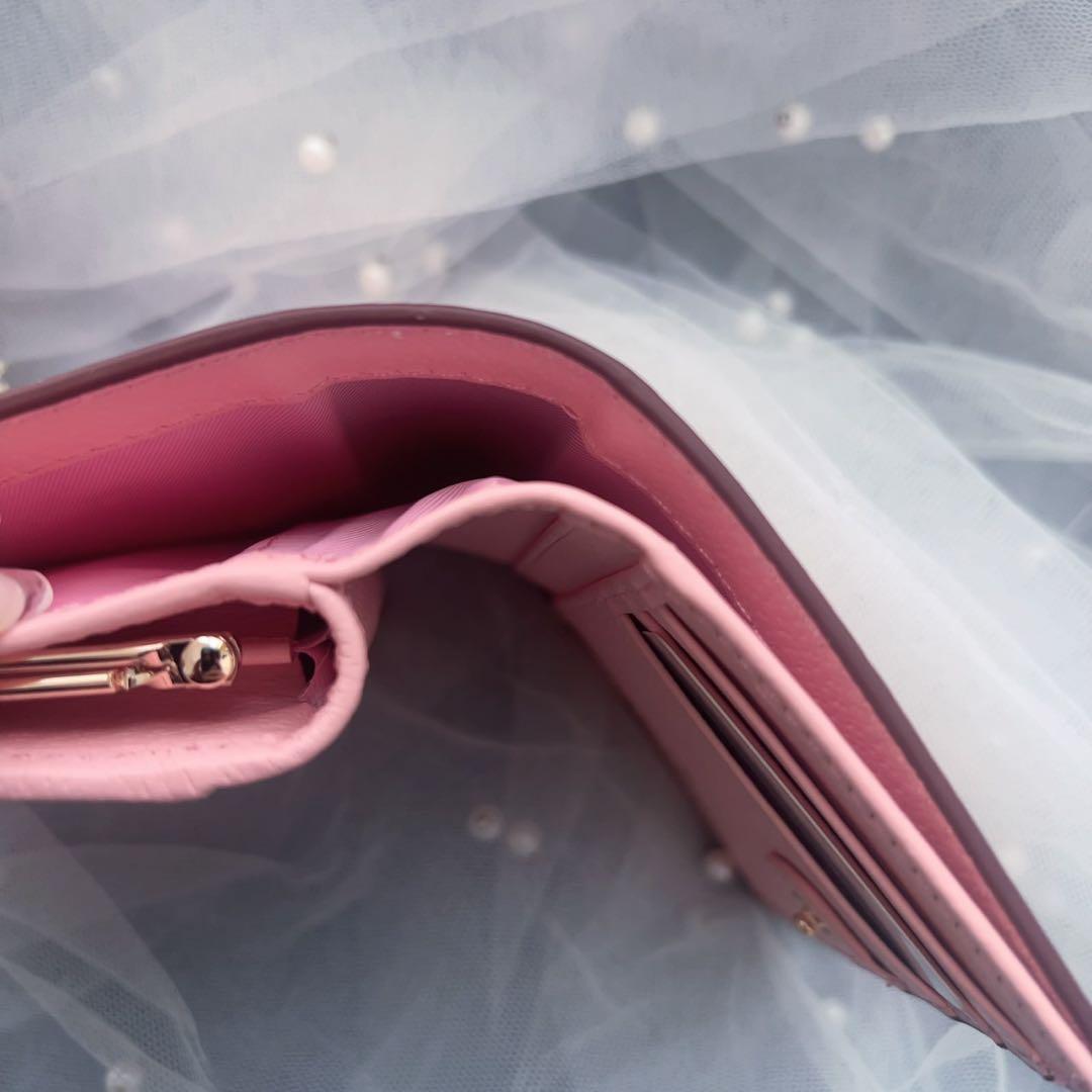 VivienneWestwoodピンク 二つ折り財布 ゴールドロゴ