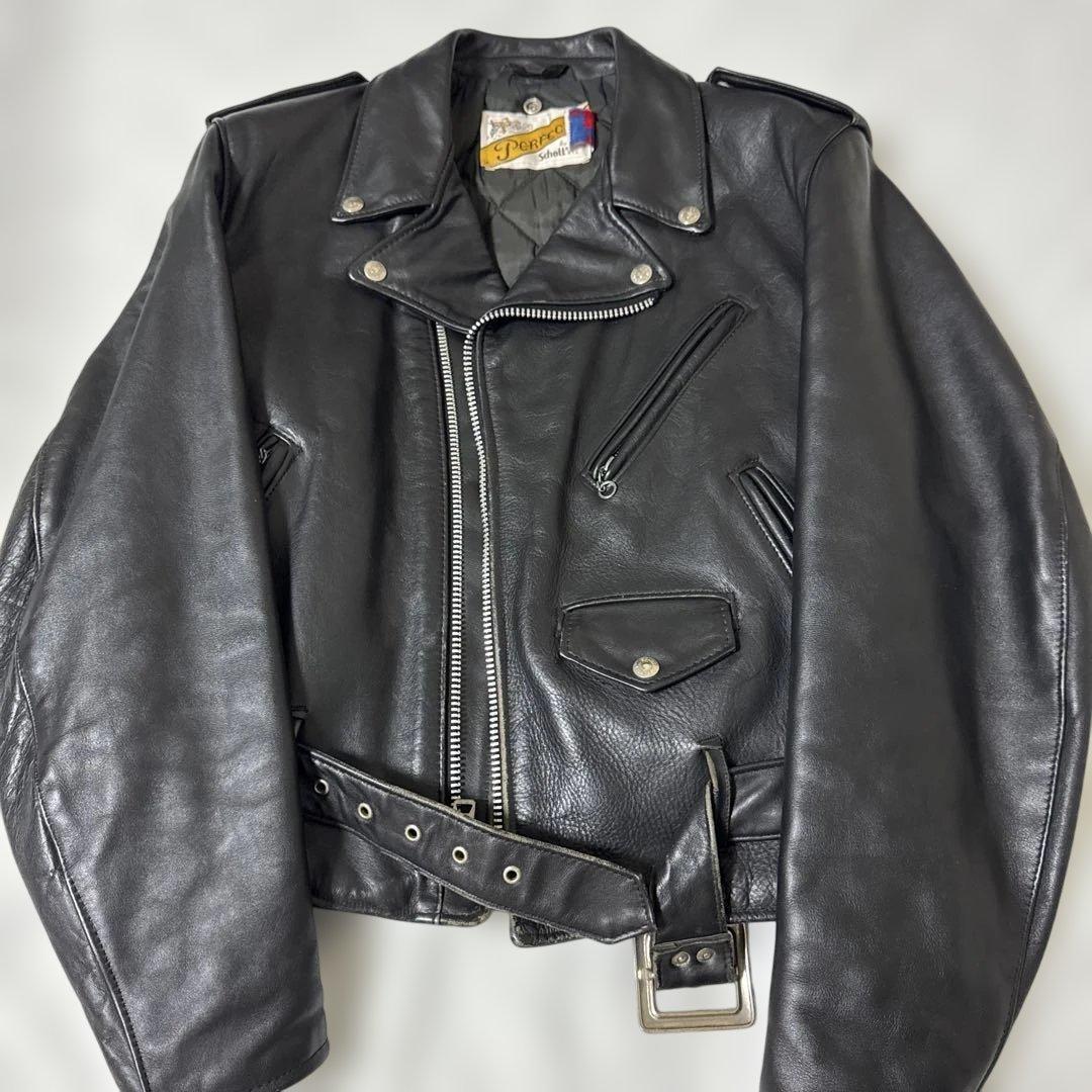 Schott 618レザーダブルライダース黒ブラック40 - メルカリ