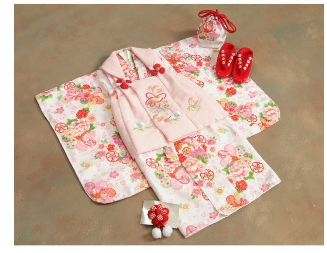 七五三 3歳女子　着物セット KYOETSU（京越） 【アウトレット 豪華安心9点フルセット】七五三 着物