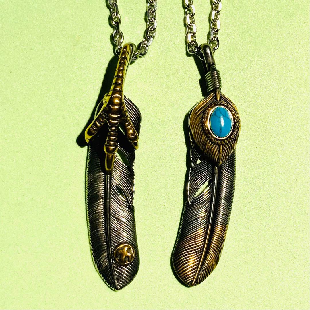 特大金爪&ターコイズフェザー【イーグルフック&ホイール付】