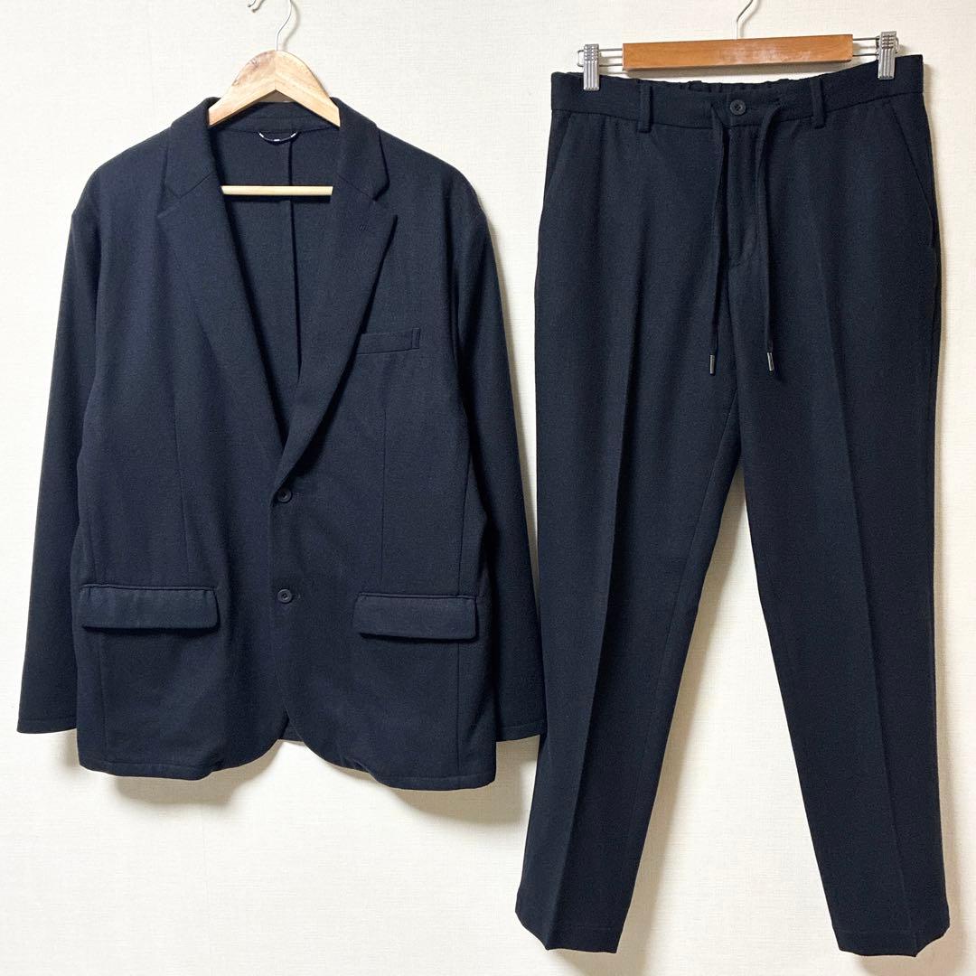 美品 SHIPS Super 140'sセットアップスーツ ネイビー フランネル