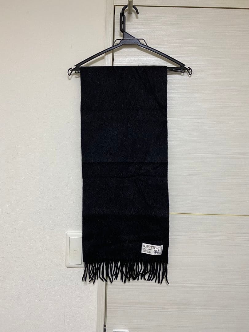 カシミヤスマフラー ブラック | EDWARD BROWN(エドワードブラウン)公式