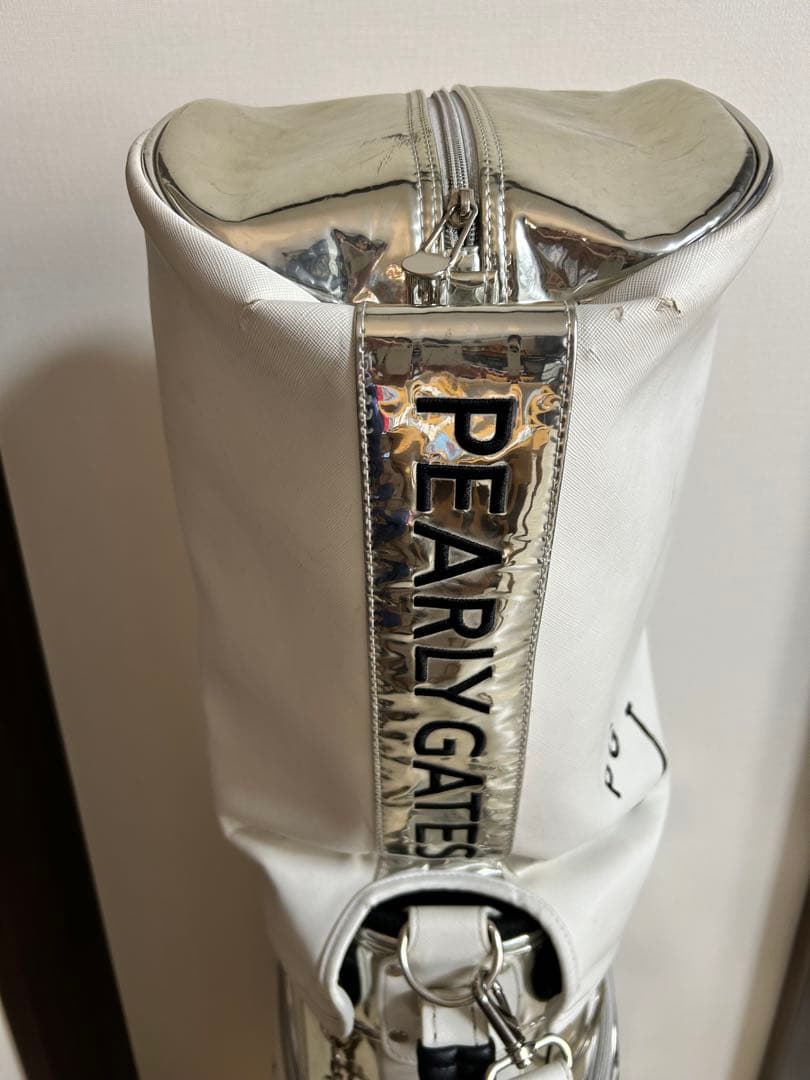 PEARLY GATES キャディバッグ ホワイト・シルバー - メルカリ