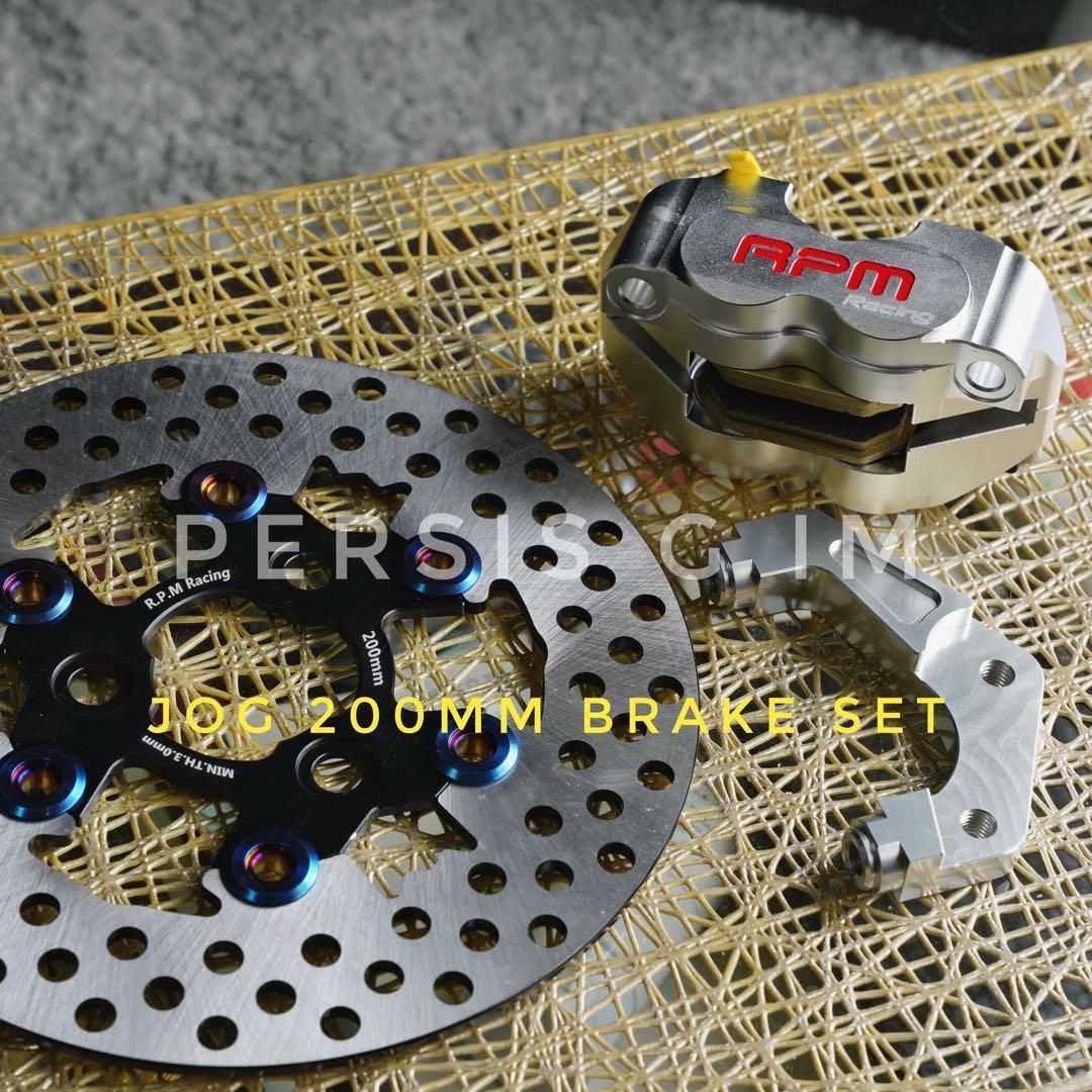 200mmビッグキャリパーセット 銀 ローターサポート付 JOG系リモコン