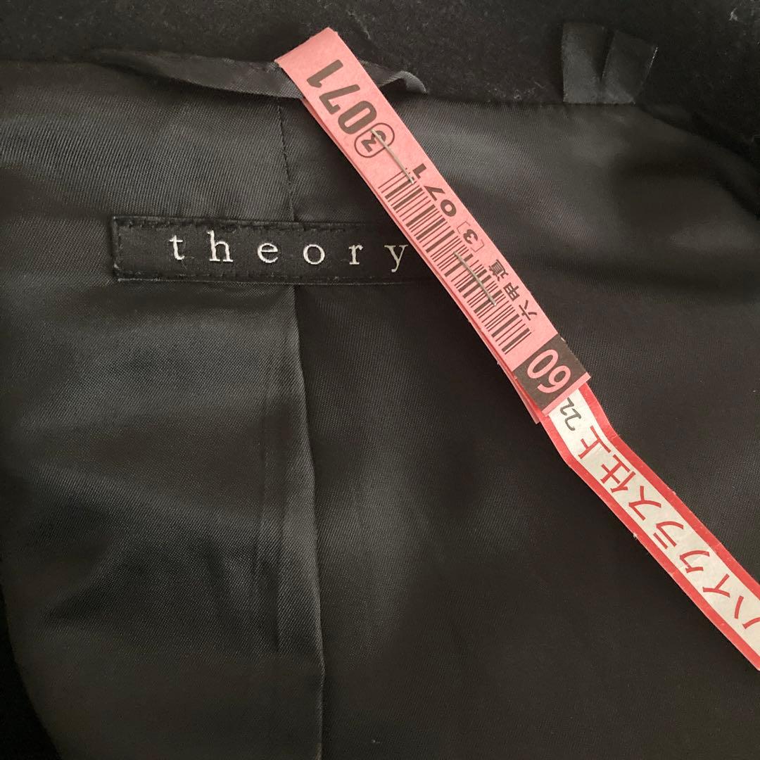 セオリー　黒 チェスターコート 膝丈　　　美品