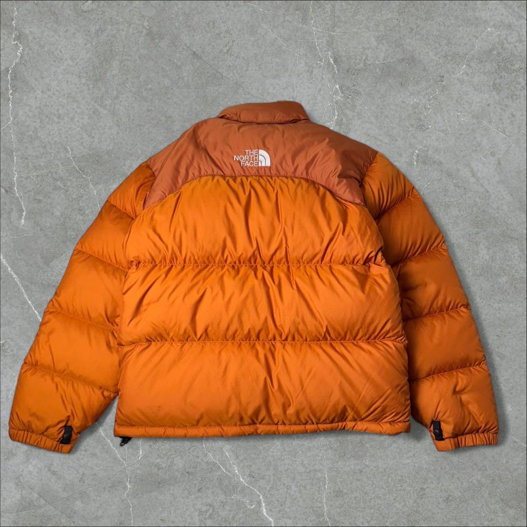 THE NORTH FACE センターロゴ ヌプシ ダウンジャケット オレンジ