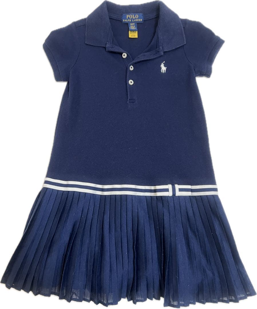 Polo Ralph Lauren ネイビー ワンピース 2/2T - メルカリ