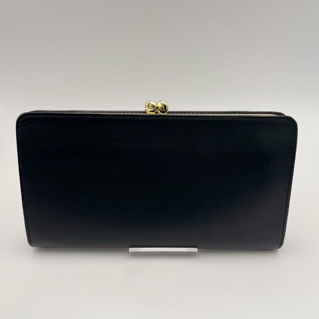 ヴィヴィアンウエストウッド がま口 長財布 レザー オーブ 黒 - メルカリ