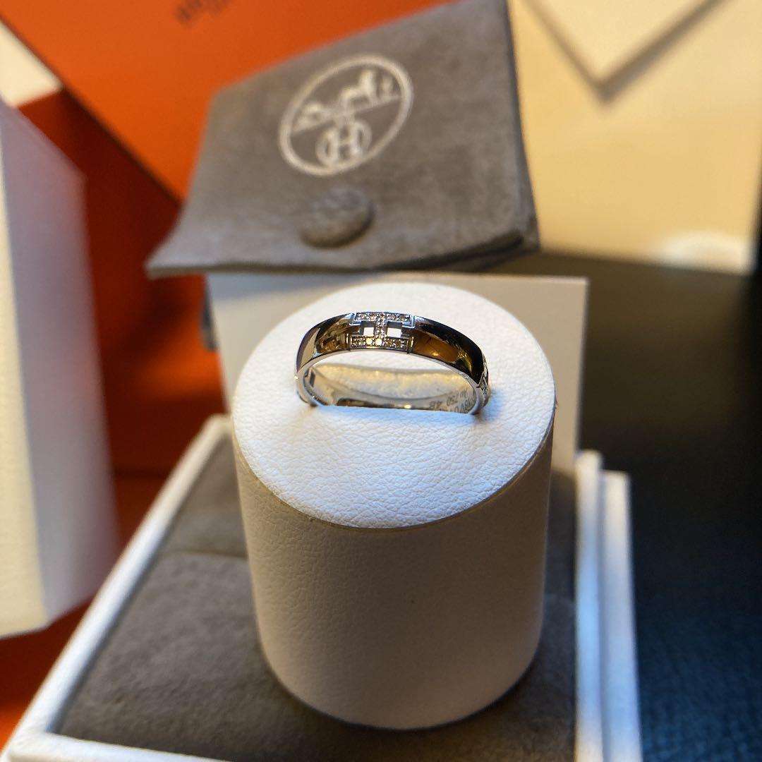 ☆HERMES エルメス K18 WG エヴァーヘラクレス ダイヤモンドリング