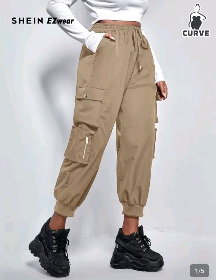 SHEIN シーイン プラスサイズ 2XL カーゴパンツ ブラック - メルカリ