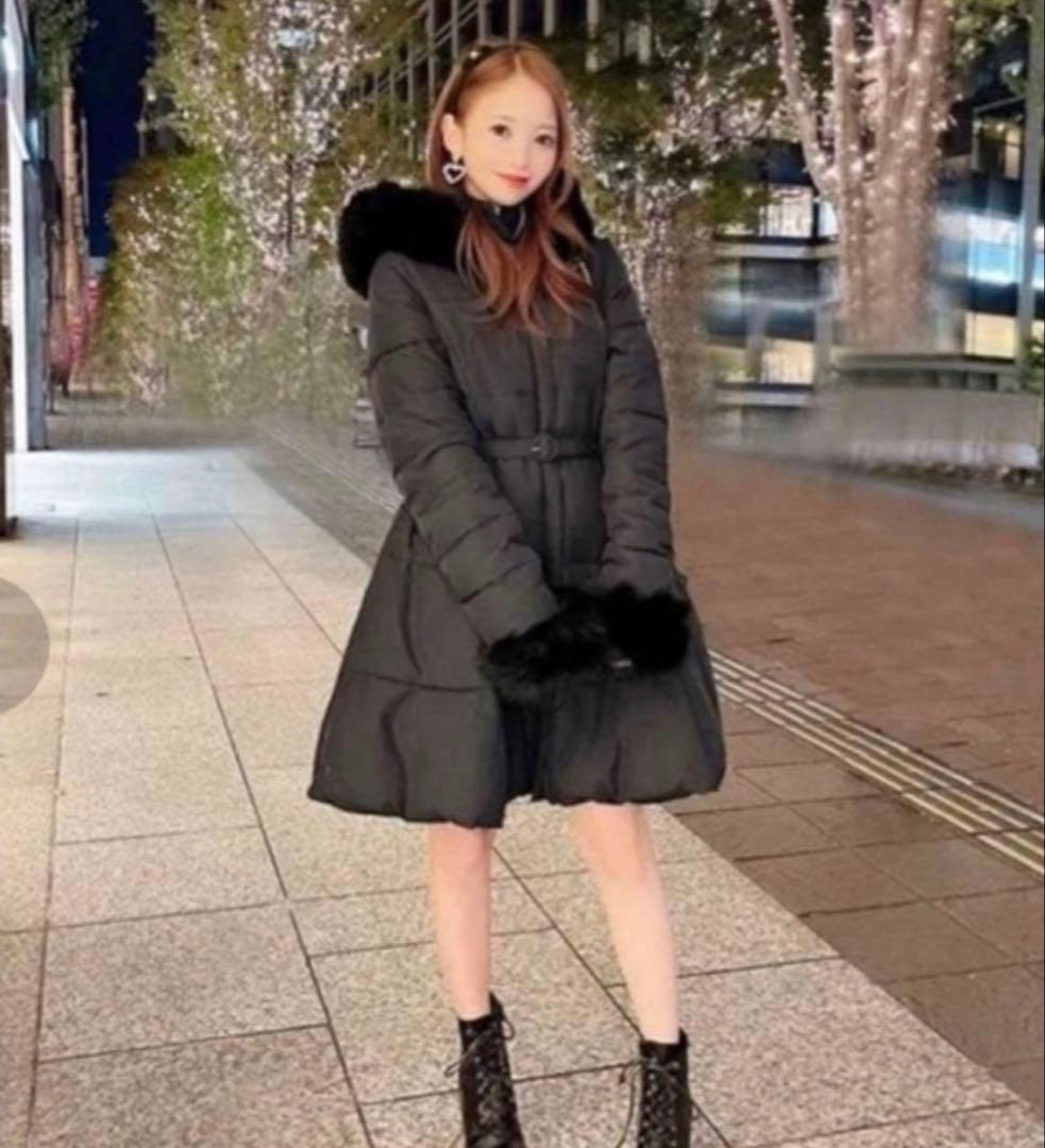 新品】ミシェルマカロン ベルト付きファーダウンコート XS - メルカリ