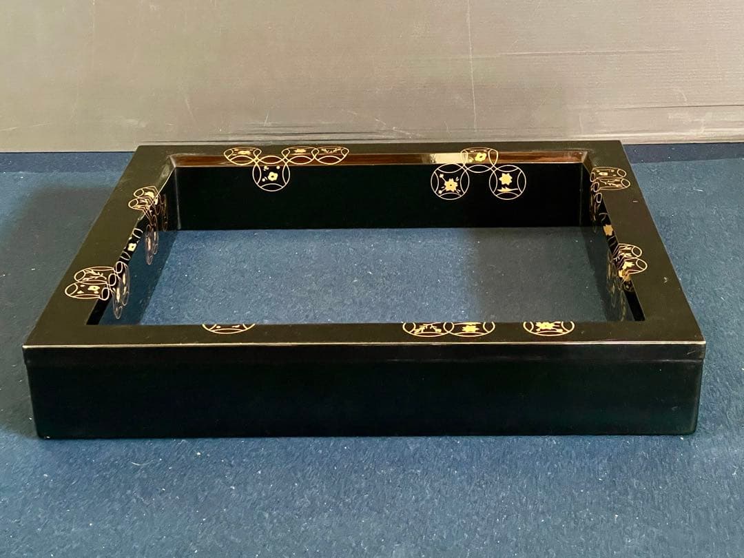 割引❣️「祖」 七宝蒔絵 黒塗 炉縁 塗師 陽斎 共箱 （1120B①）の通販