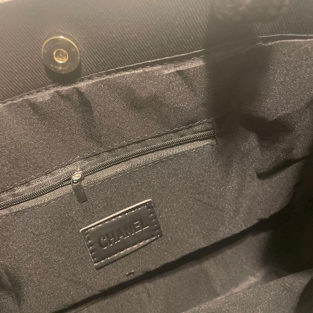 CHANEL ノベルティ キャンバス ブラック トートバッグ