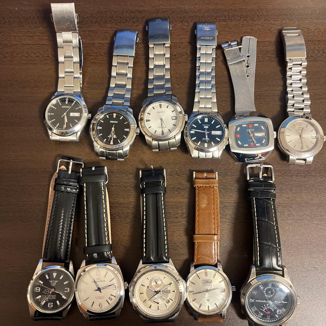 【ジャンク】腕時計まとめ売り　セイコー プリンス オリエント エルジン等 11点