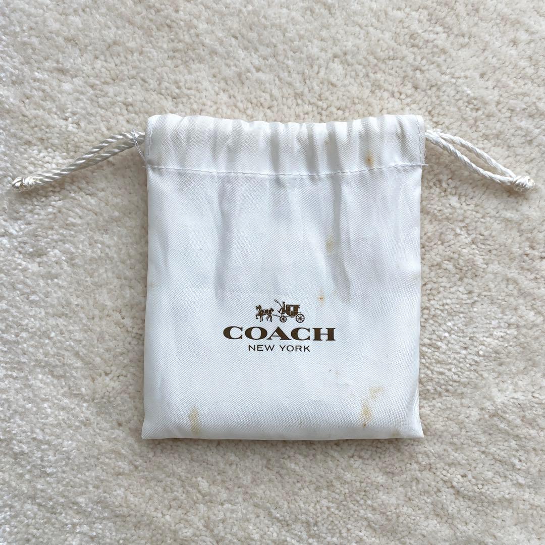 【未使用】COACH コーチ ティーローズ バックチャーム キーホルダー レザー