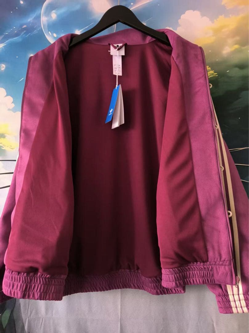 新年限定モデル アディダス 新中式 ジップアップジャケット パープル L