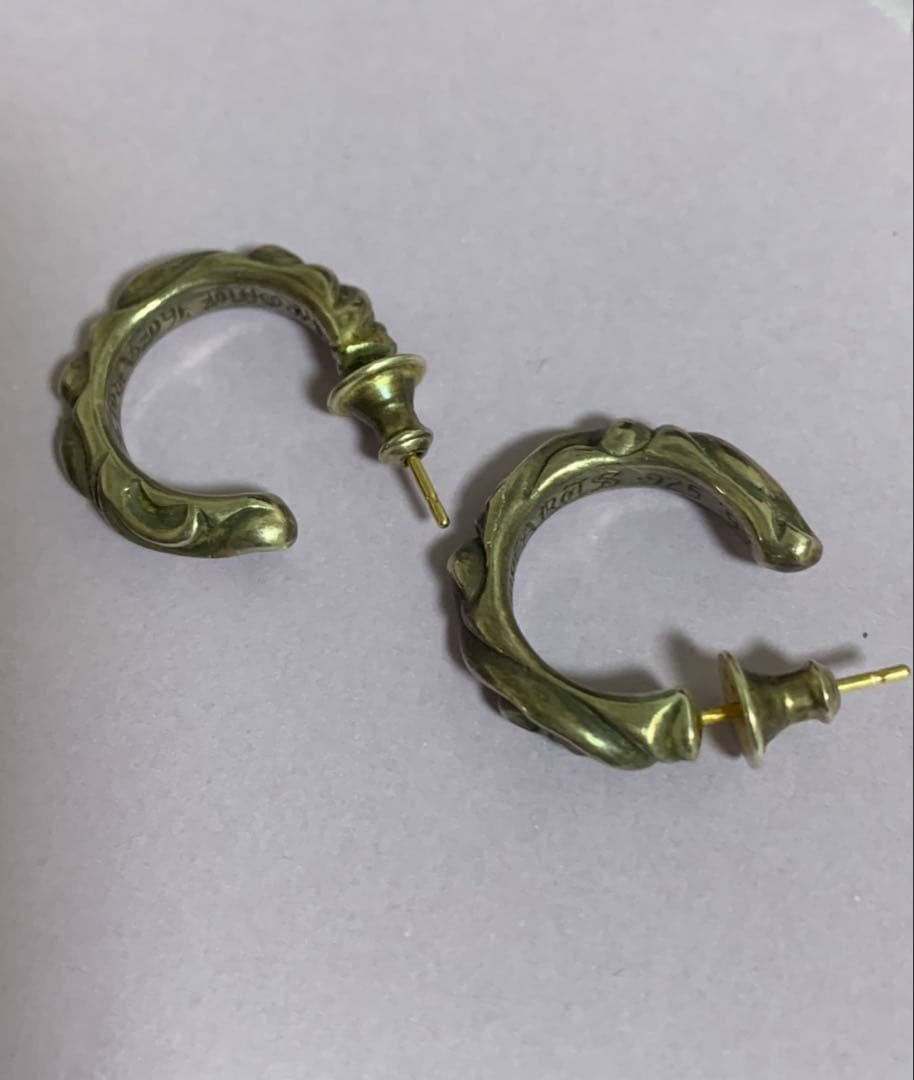 Chrome Hearts フープピアス シルバー925正規品 CHROME HEARTS ダガー フープ ピアス シルバー925 クロムハーツ イン