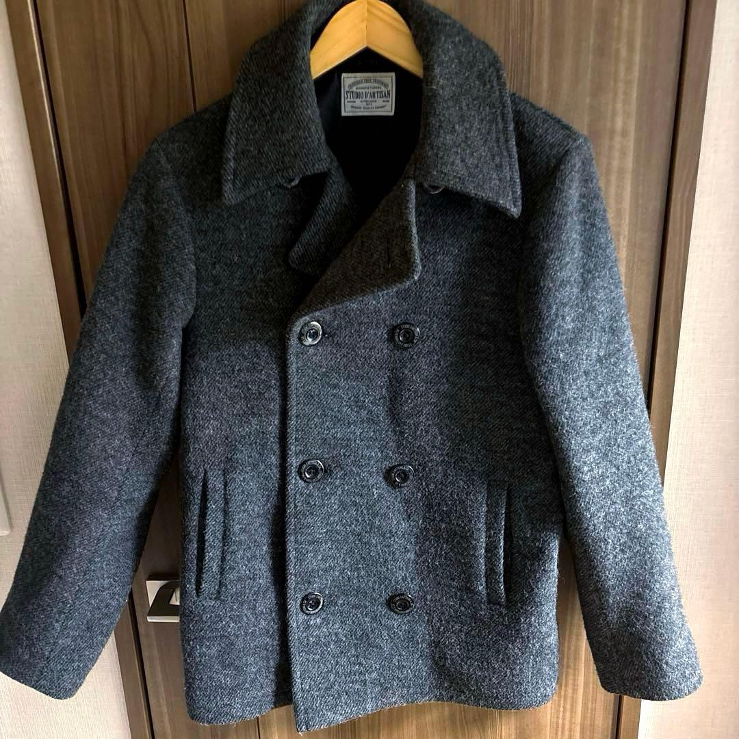 ゴリラGO！ 様専用STUDIO D'ARTISAN ウール ダブルピーコート - メルカリ