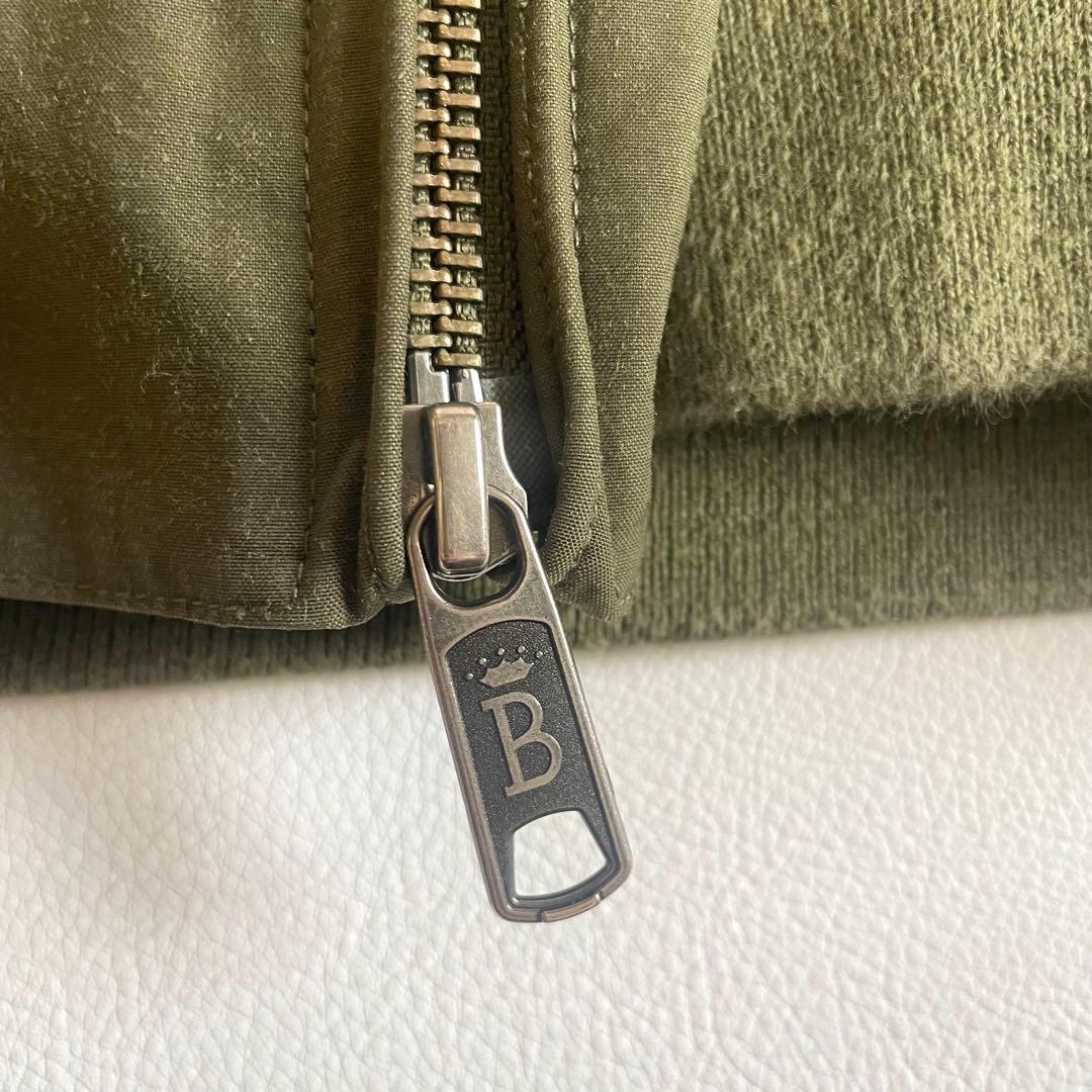 美品【バラクータ】スイングトップ ジャケット カーキ チェック 赤 38