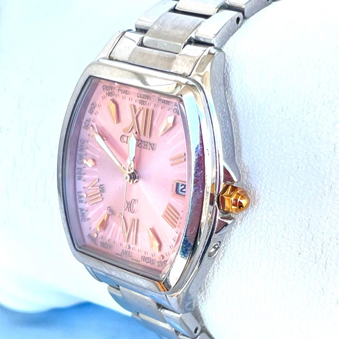 美品❣シチズンクロスシーxC ハッピーフライトH240 ピンク トノー型