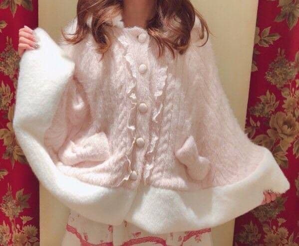 大人気 リズリサ ピンク ポンチョ コート ケープ 姫ギャル 姫系 y2k