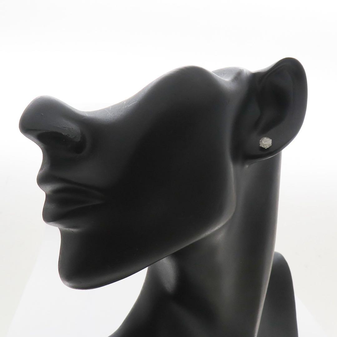 罪*K様 K10WG 天然ダイヤモンド 0.55ct 片耳ピアス｜一粒タイプ　1