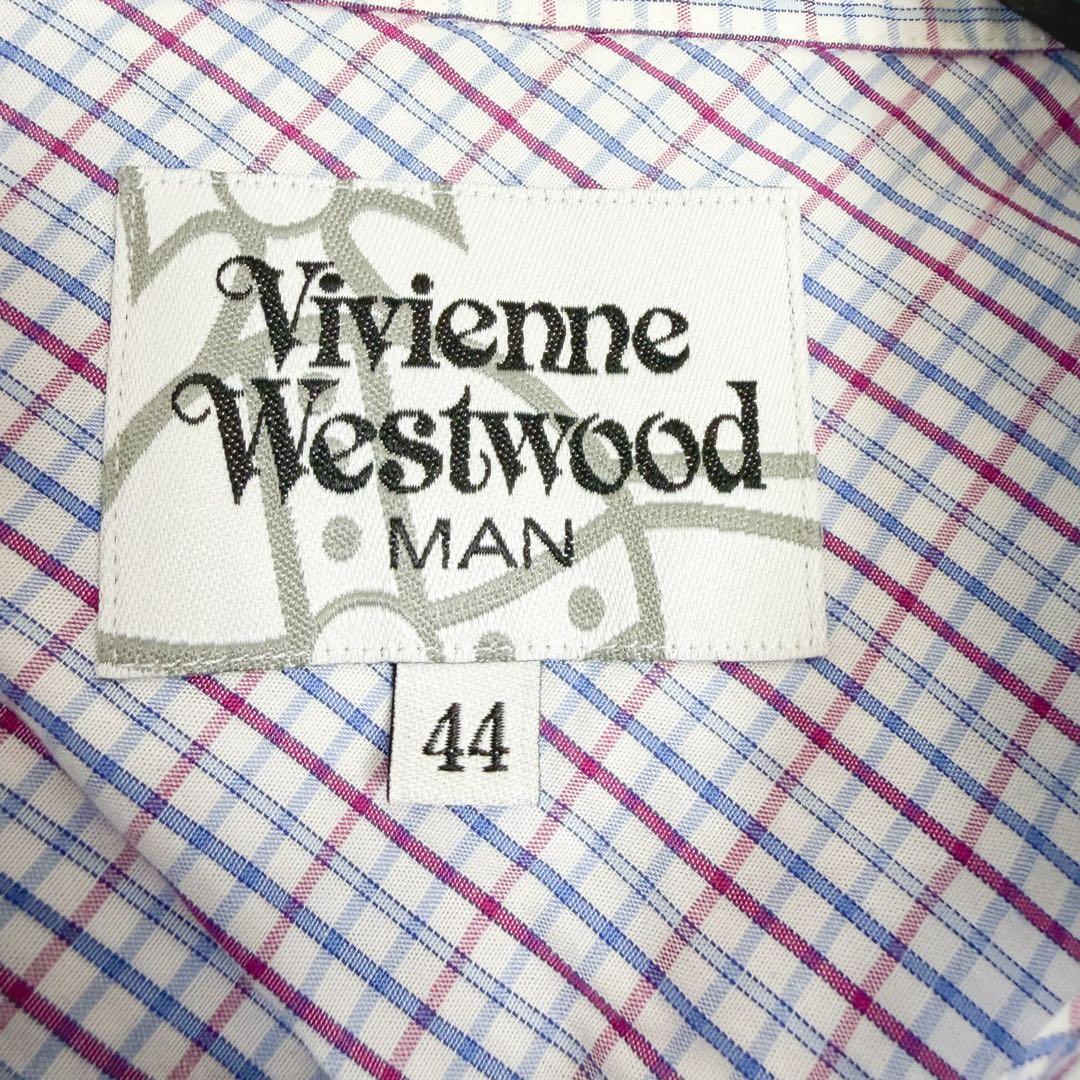 ヴィヴィアンウエストウッド　オーブ柄　総柄　チェック　シャツ　長袖