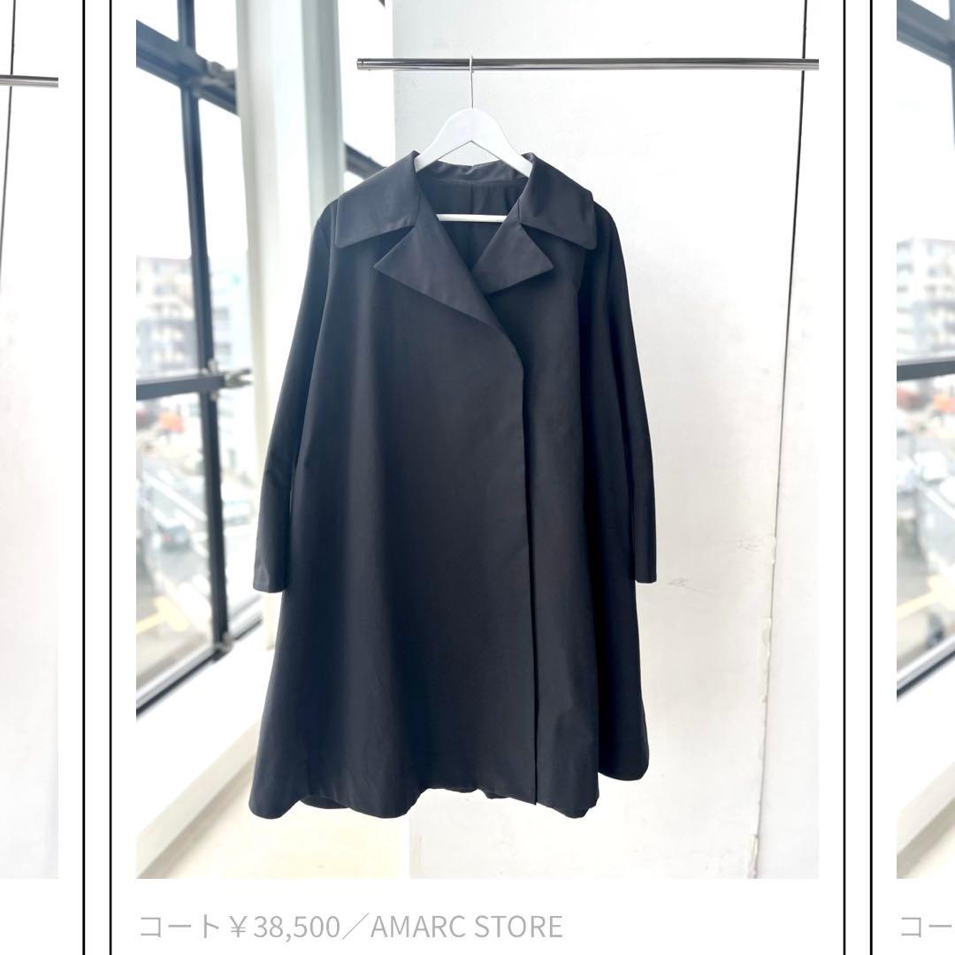 AMARC アマーク｜大草直子さん ミドル丈フレアコート 黒