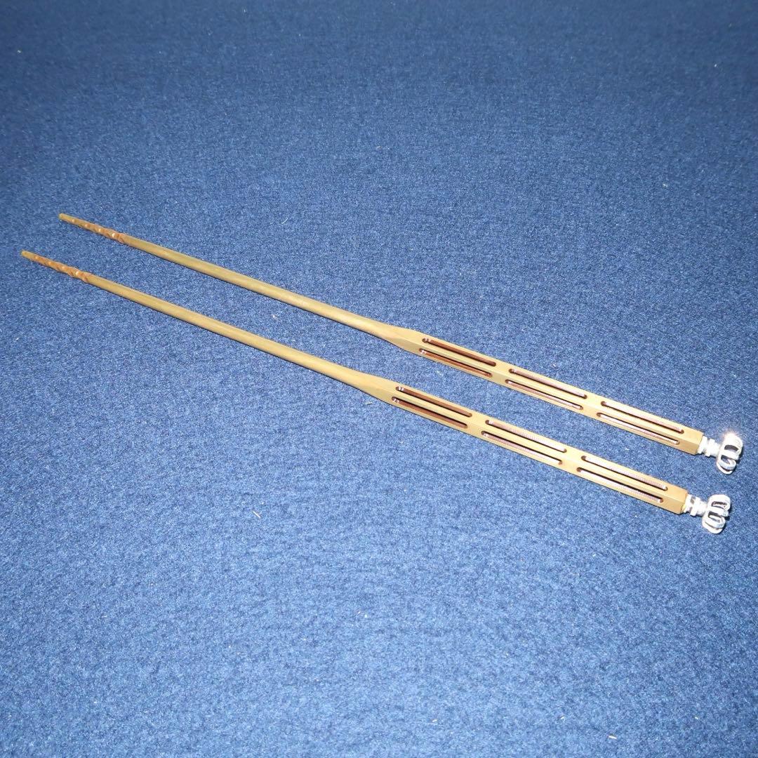 茶道具】木村清五郎作 菊頭四方透飾火箸