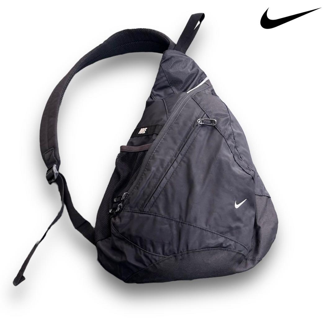 00s y2k NIKE ナイキ ワンショルダーバッグ ボディ ブラック - メルカリ