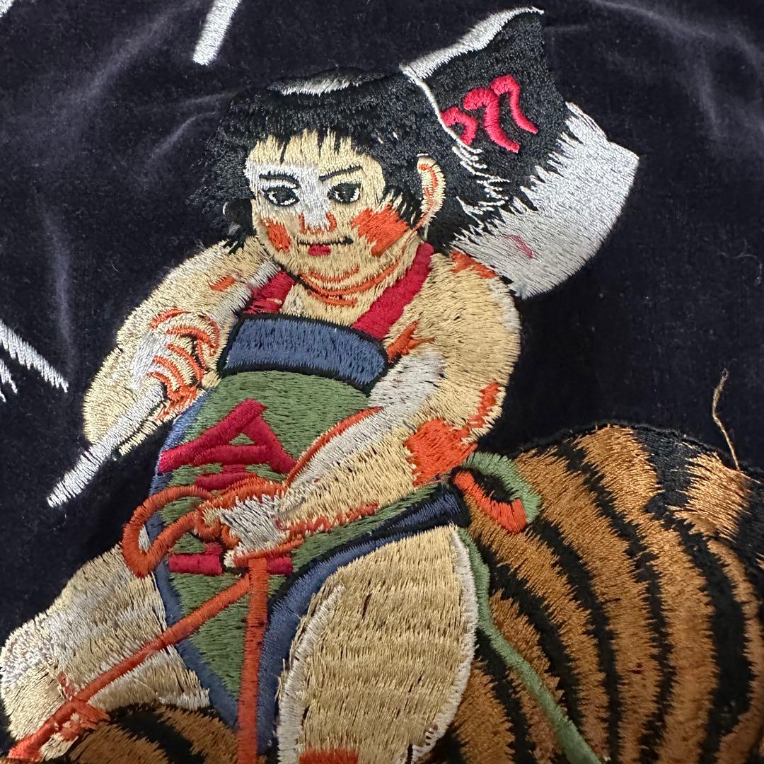 希少】houston ベロア リバーシブル スカジャン 桃太郎 金太郎 - メルカリ
