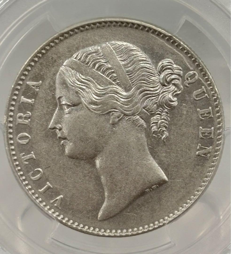 英領インド ヴィクトリア 1ルピー銀貨 （1840年 ）PCGS AU50 - メルカリ