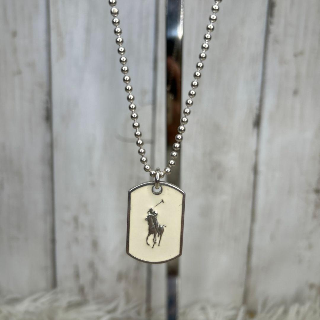 ラルフローレン ネックレス ドッグタグ ボールチェーン - メルカリ