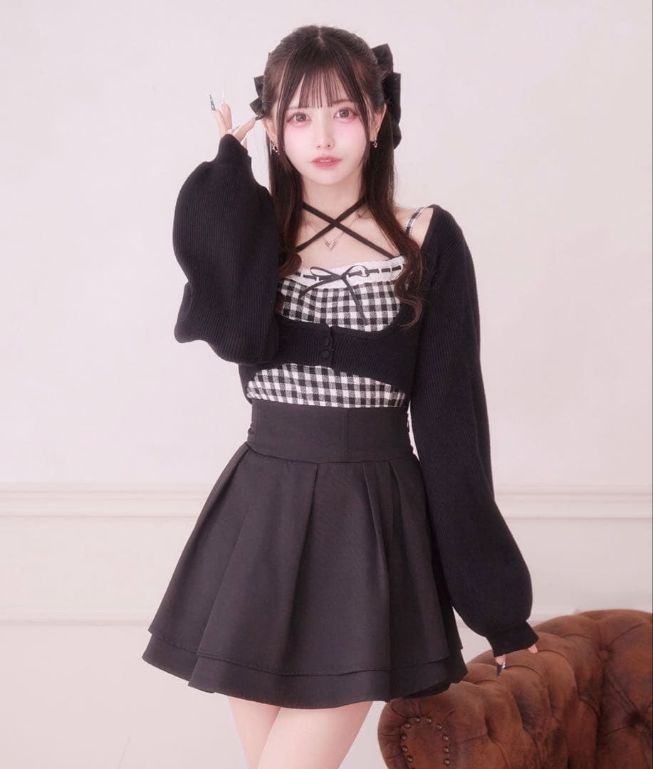 完売品✨️ハシゴレースアンサンブルニット Pal elfy ハシゴレースアンサンブルニット（ニット/セーター）｜Pal elfy（パル