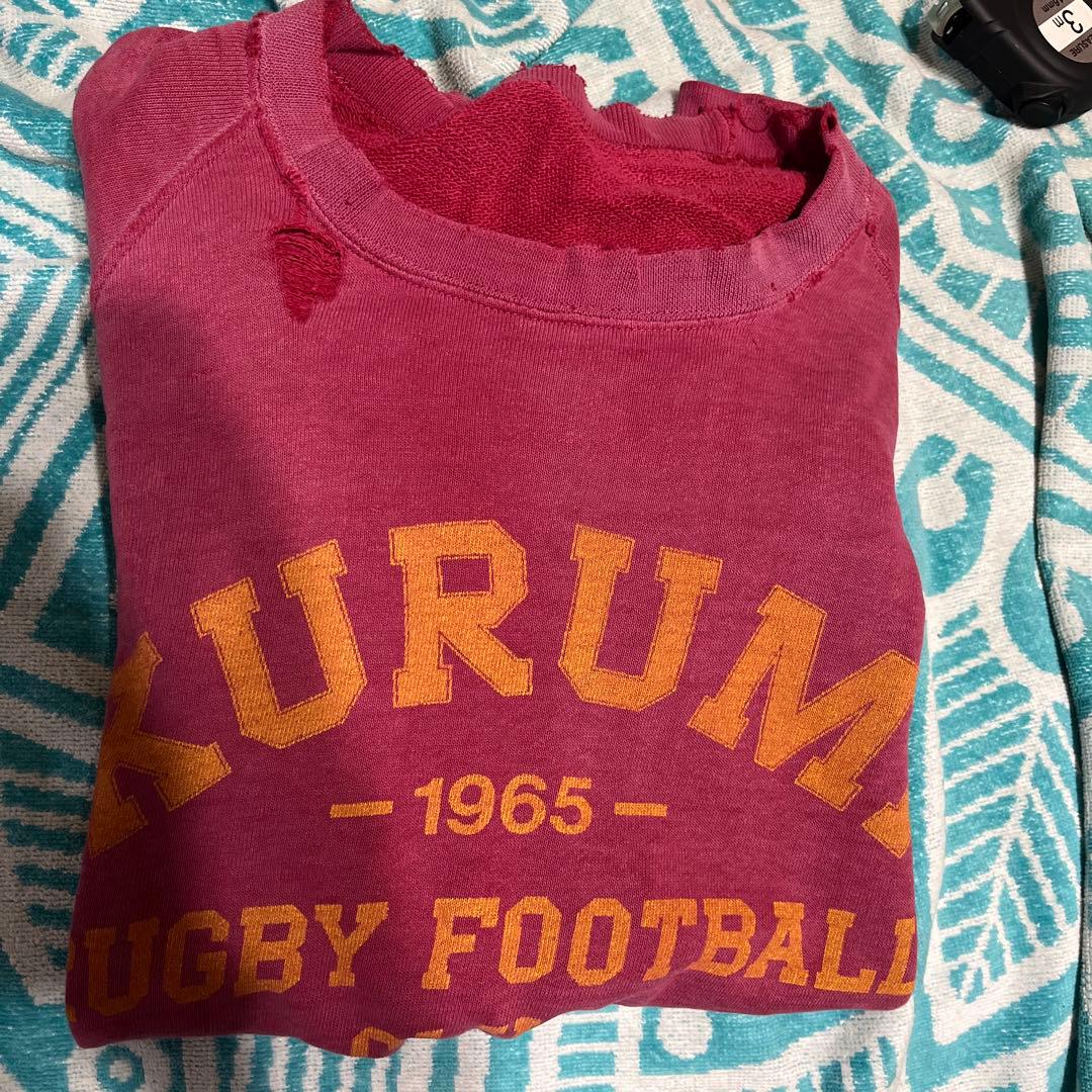 ボロ 60s ヴィンテージ スウェット Lサイズ ボロボロ 染み込みプリント