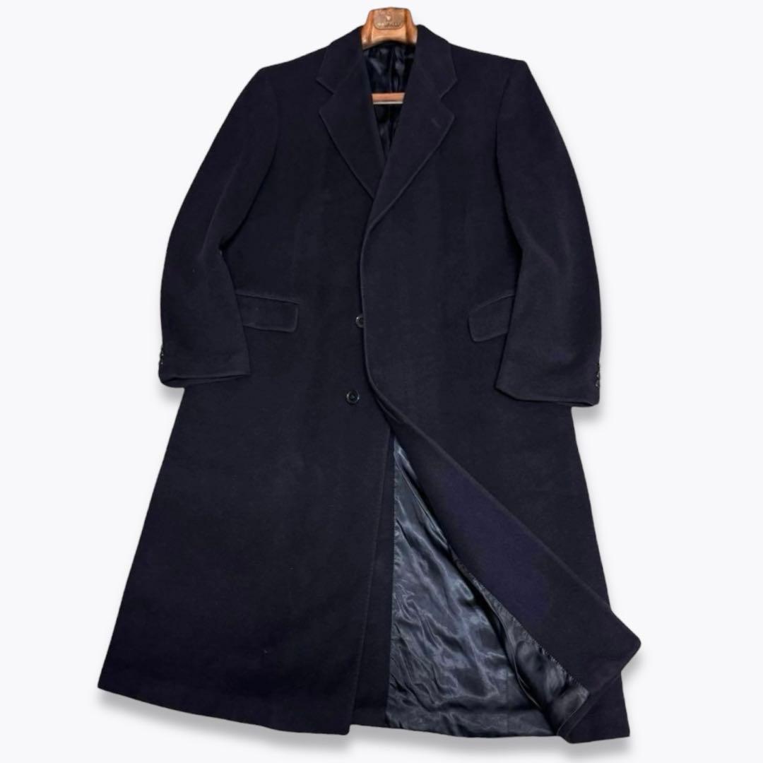 【英国製】Burberry バーバリー カシミヤ100% 比翼 チェスターコート