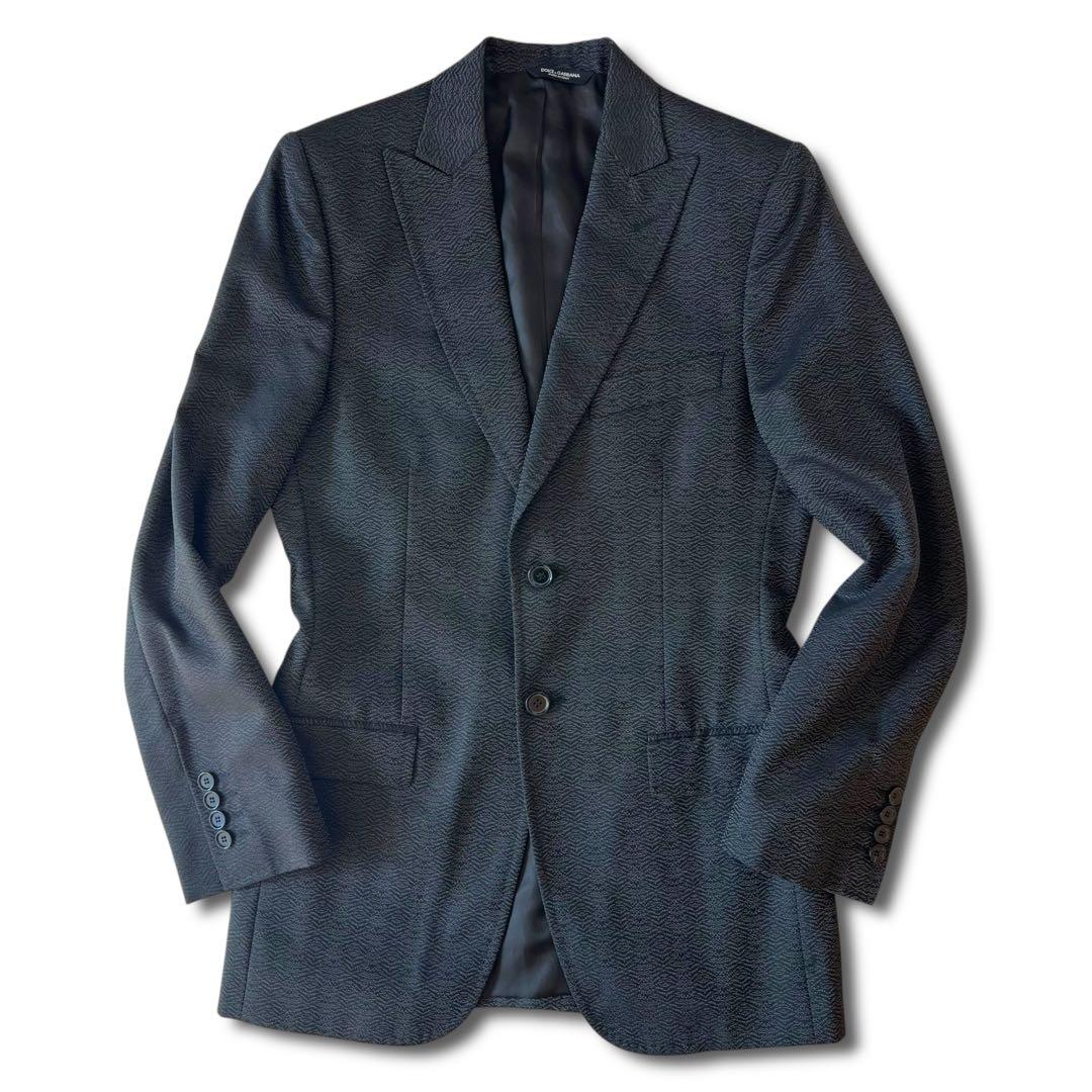 美品 ドルチェ アンド ガッバーナ ウェーブ ジャカード スーツ 44