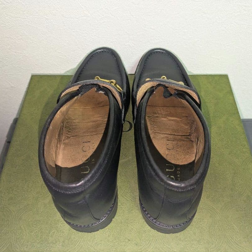 美品 GUCCI ホースビットローファー アンクルブーツ ヴィンテージ 黒